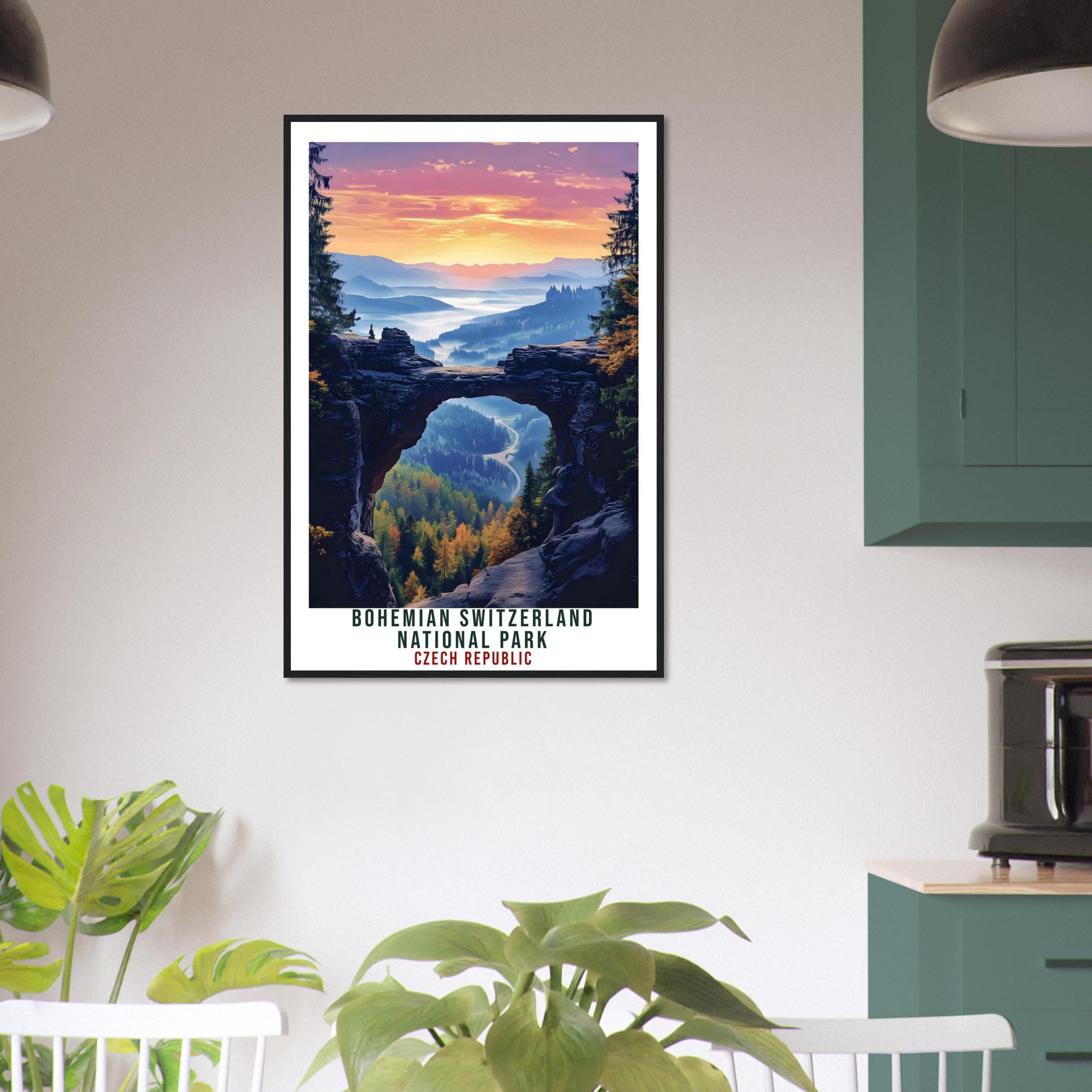 Bohemian Switzerland National Park Travel Print Czech Republic Home Decor Wall Art Gift Wall Hanging Art Lover Czechia Artwork Travel Poster
