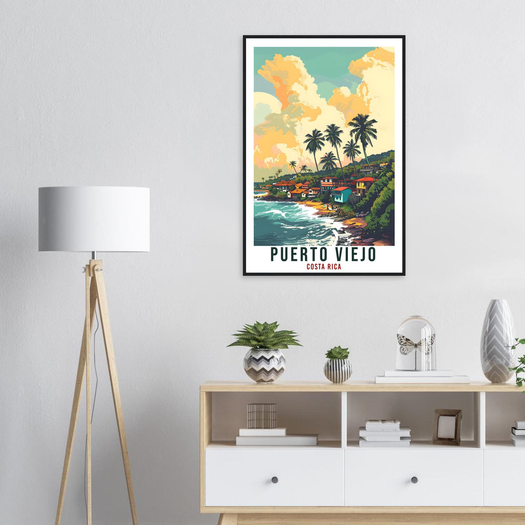 Puerto Viejo Costa Rica Travel Print Wall Art Wall Hanging Home Décor Puerto Viejo Gift Artwork Travel Art Costa Rica City Travel Poster