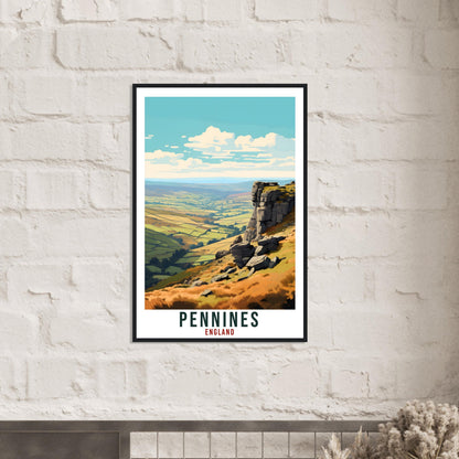 Pennines Travel Print English Wall Art Home Decor Wall Hanging Travel Art Gift Pennines Travel Poster England Landscape Artwork Art Lover