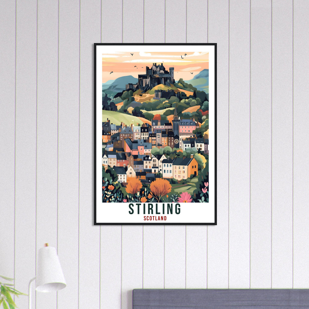 Stirling Travel Print Scotland Home Decor Stirling Wall Art Wall Hanging Art Lover Scotland Artwork Travel Poster Stirling Travel Art Gift