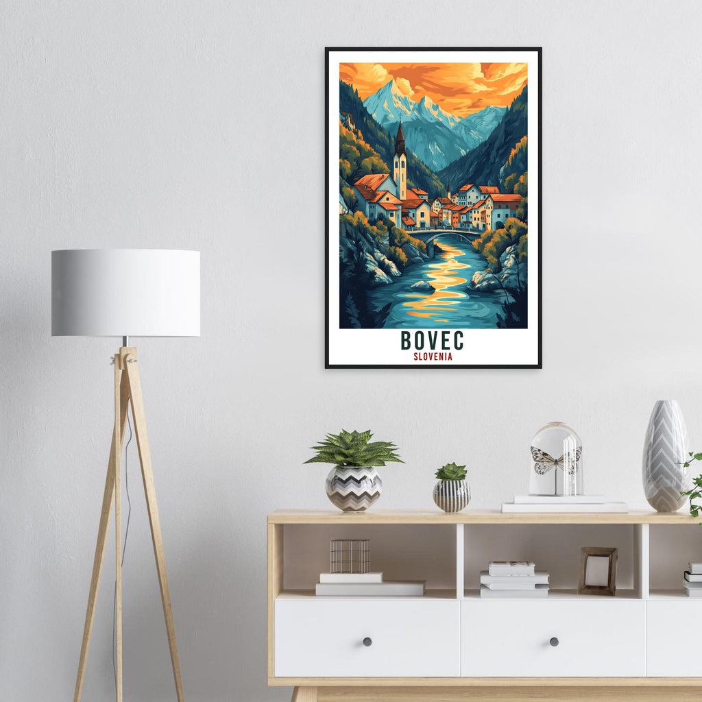 Bovec Travel Print Slovenia Home Decor Bovec Wall Art Gift Wall Hanging Art Lover Bovec Slovenia Artwork Travel Poster Slovenia Travel Art
