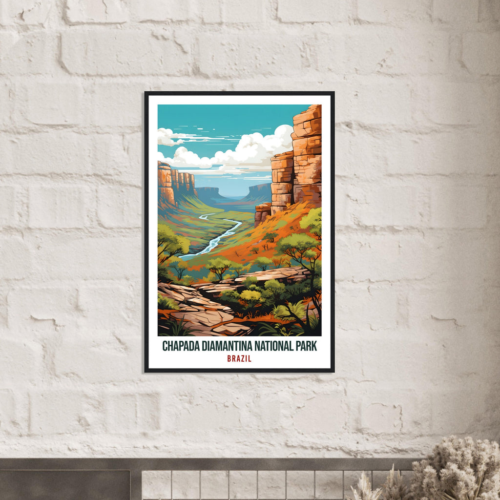 Chapada Diamantina Travel Print Wall Art Chapada Diamantina Brazil Wall Hanging Artwork Art Gifts Travel Poster Brazil Art Lovers Gift