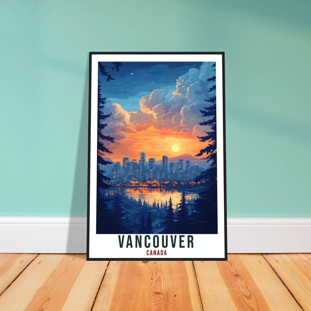 Vancouver Travel Print Canada Home Decor Vancouver Wall Art Gift Wall Hanging Art Lover Vancouver Canadian Artwork Travel Poster Canada Art