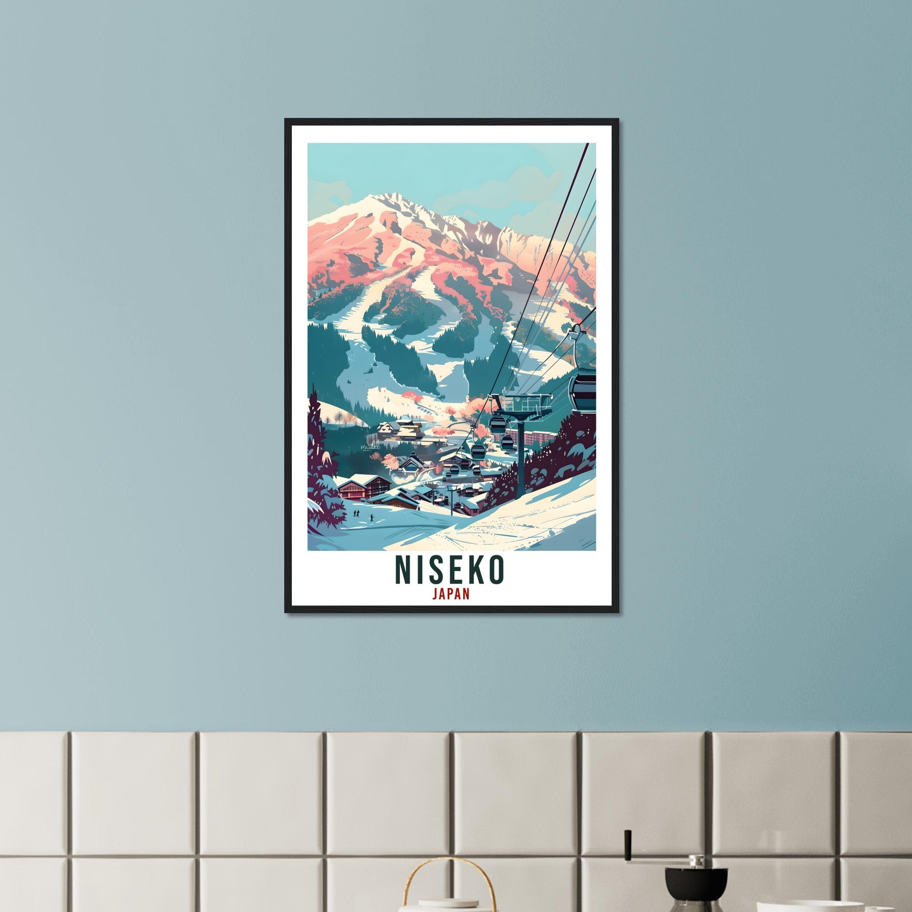 Niseko Ski Resort Travel Print Japan Home Decoration Wall Art Gift Wall Hanging Art Lover Japanese Artwork Japan Niseko Travel Poster Print