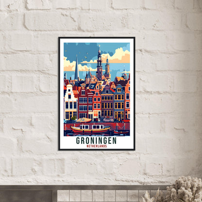 Groningen Travel Print Holland Wall Art Wall Hanging Home Décor Gift Art Lovers Gift Dutch Artwork The Netherlands Groningen Travel Poster