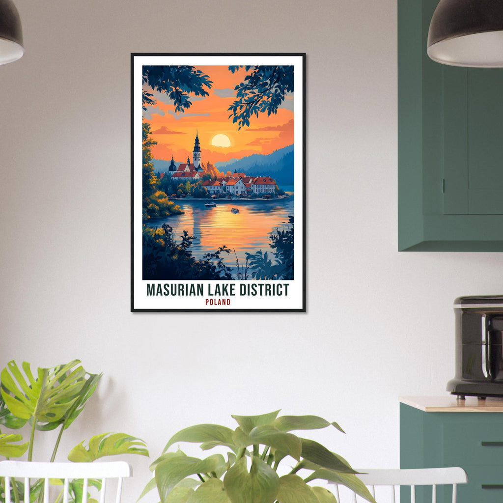 Masurian Lake District Travel Print Poland Home Decor Wall Art Gift Wall Hanging Art Lover Masurian Lake Polish Artwork Travel Poster Poland
