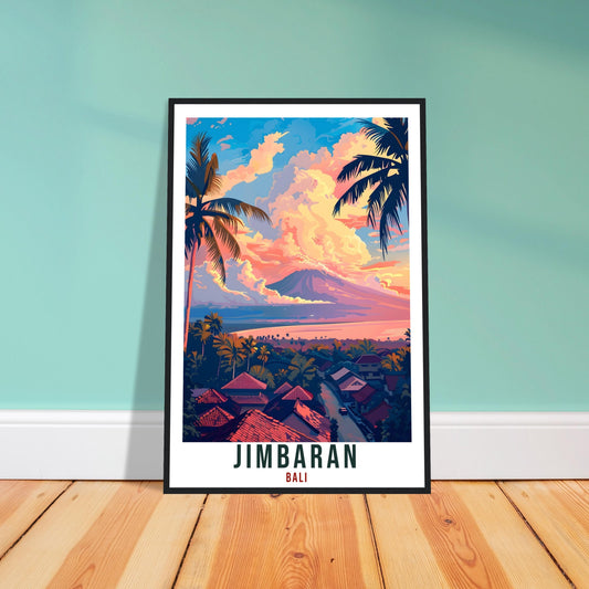 Jimbaran Bali Travel Print Bali Wall Art Wall Hanging Home Décor Jimbaran Gift Landmark Artwork Travel Art Indonesia Jimbaran Travel Poster