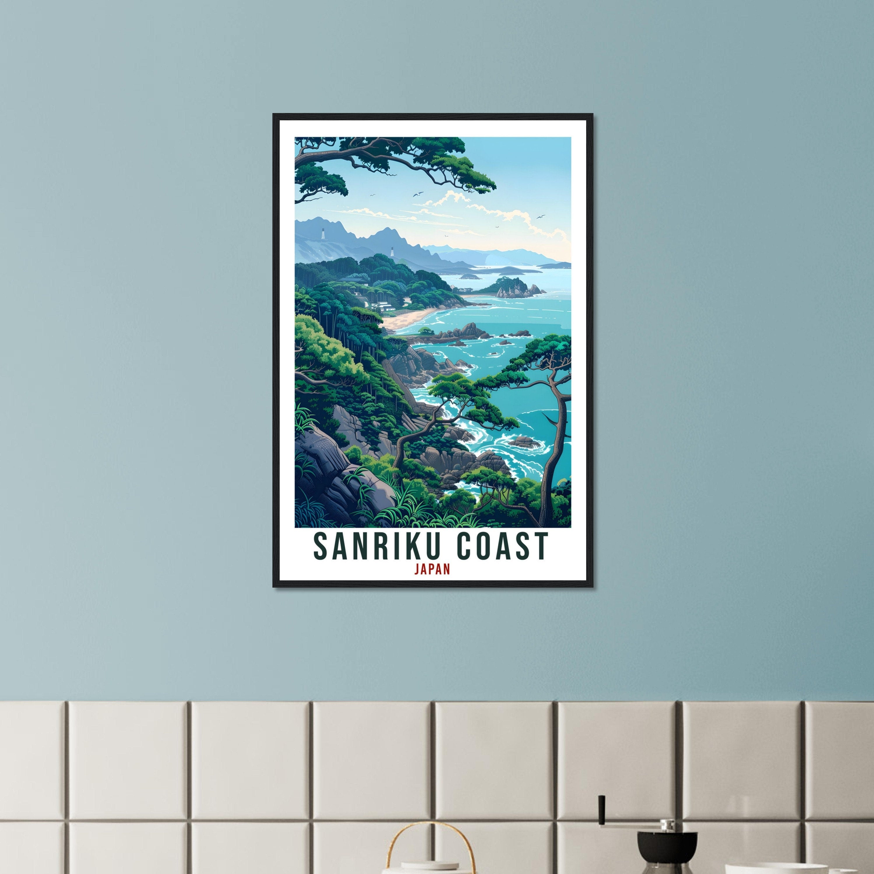 Sanriku Coast Travel Print Japan Home Decoration Wall Art Gift Wall Hanging Art Lover Japanese Artwork Japan Sanriku Coast Travel Poster