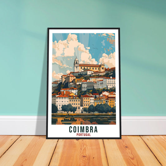 Coimbra Travel Print Portugal Wall Art Wall Hanging Home Décor Coimbra Gift Portugal Landmark Artwork Gift Portugal Coimbra Travel Poster