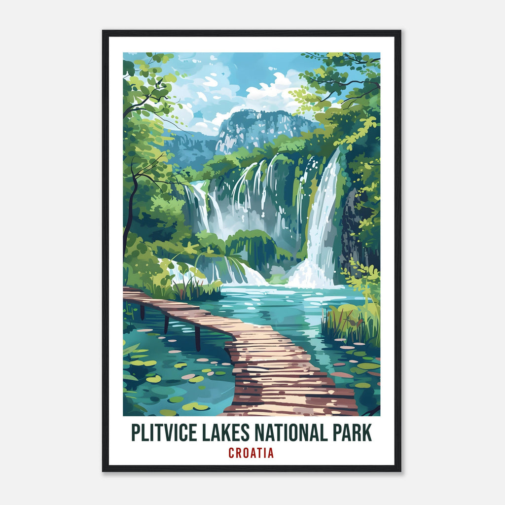 Plitvice Lakes National Park Travel Print Croatia Wall Art Wall Hanging Home Décor Plitvice Lake Gift Croatian Artwork Croatia Travel Poster