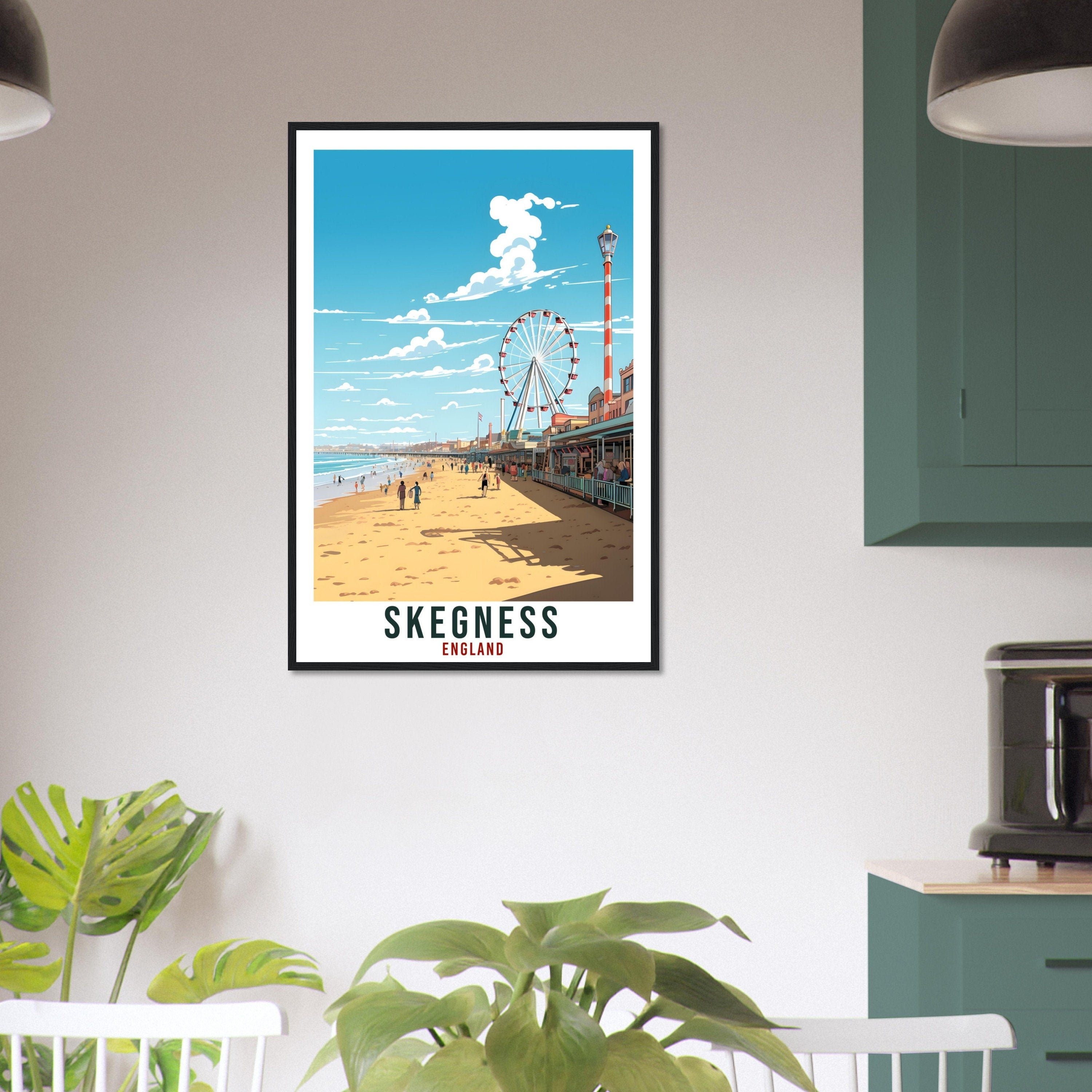 Skegness Travel Print Wall Art Wall Hanging Home Living Décor Skegness Gift Art Lovers Gift UK Artwork Gift Print England Travel Poster