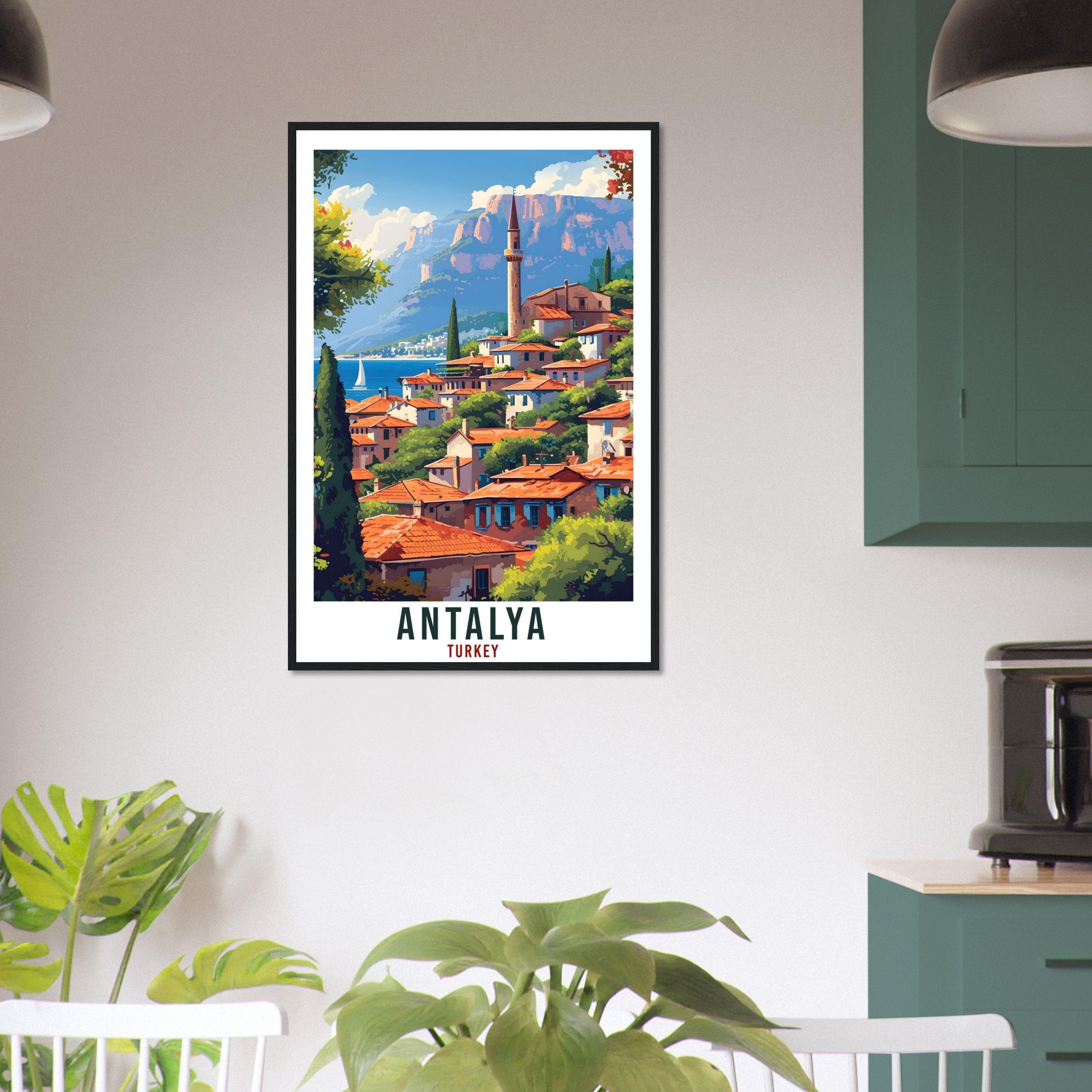 Antalya Travel Print Turkey Home Decoration Antalya Turkish City Wall Art Gift Wall Hanging Art Lover Turkey Artwork Antalya Travel Poster