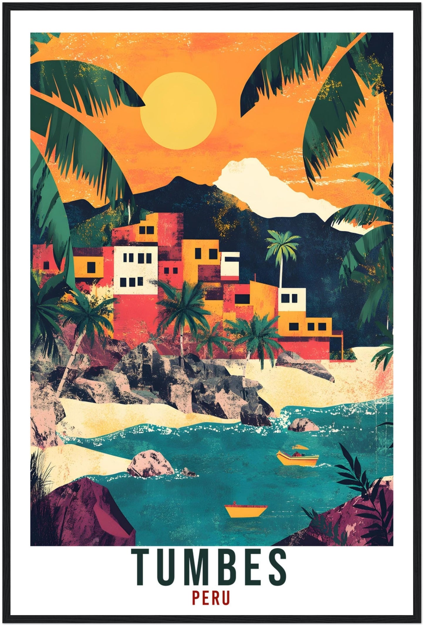 Tumbes Travel Print Peru Home Decor Tumbes Wall Art Gift Wall Hanging Art Lover Tumbes Peruvian Artwork Travel Poster Travel Art Gift Peru