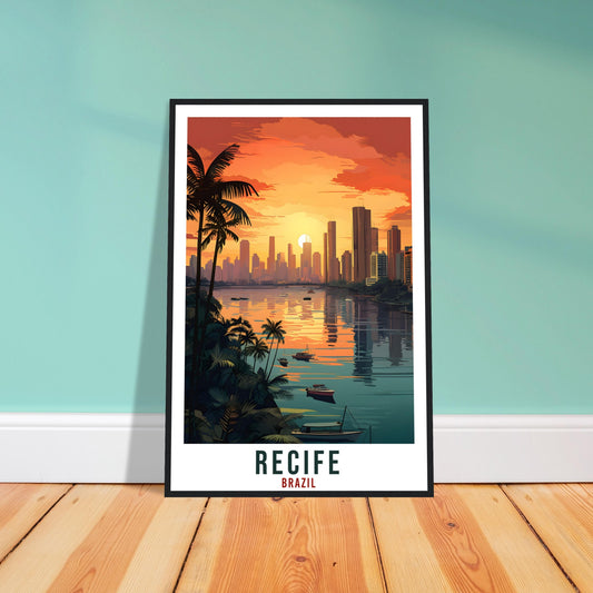 Recife Travel Print Wall Art Recife Brazil Wall Hanging Artwork Recife Home Decor Art Gifts Recife Travel Poster Brazil Art Lovers Gift