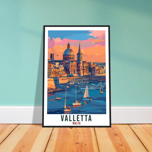 Valletta Travel Print Malta Wall Art Wall Hanging Home Living Décor Valletta Gift Art Lovers Gift Artwork Gift Valletta Malta Travel Poster