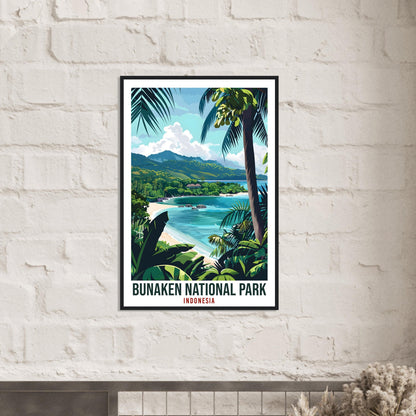 Bunaken National Park Travel Print Wall Art Wall Hanging Home Décor Bunaken Park Landmark Artwork Travel Art Lover Indonesia Travel Poster