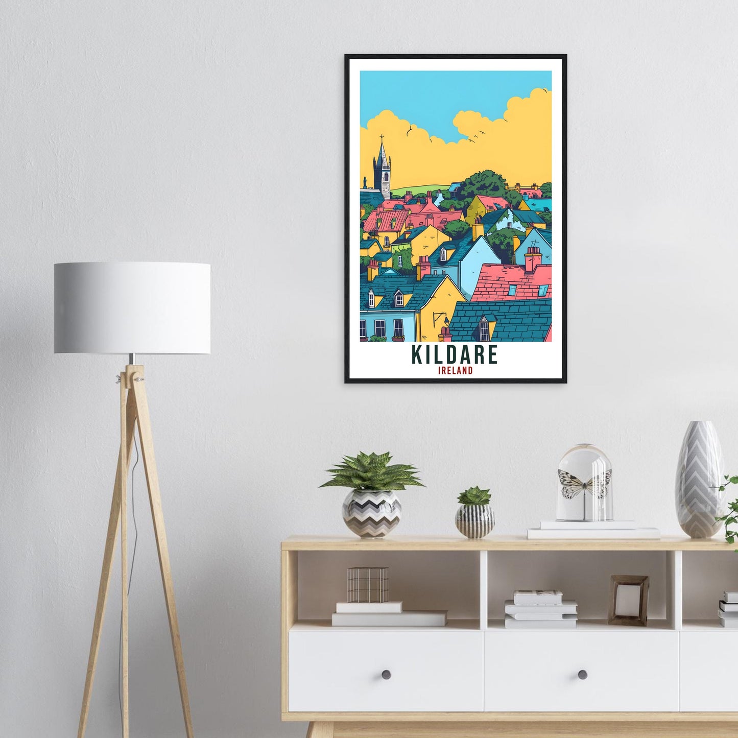 Kildare Travel Print Ireland Wall Art Wall Hanging Home Living Décor Kildare Gift Art Lovers Gift Irish Artwork Gift Ireland Travel Poster