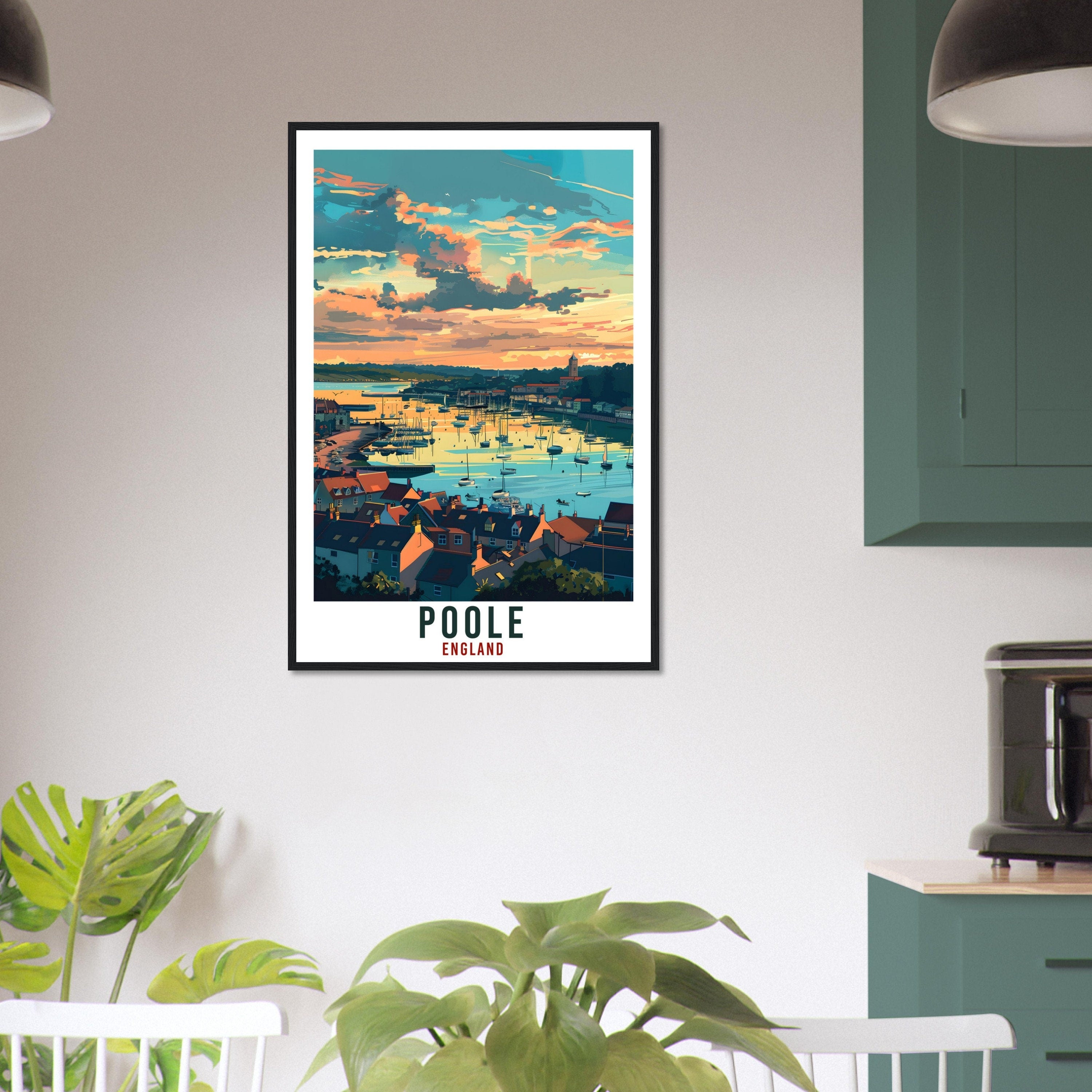 Poole Travel Print Wall Art Wall Hanging Home Living Décor Poole Gift Art Lovers Gift UK Artwork Gift Print Poole England Travel Poster