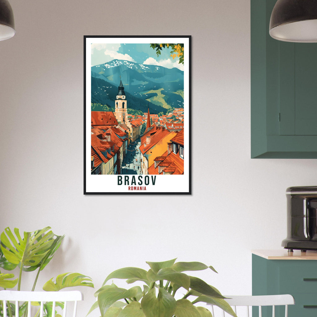 Brasov Travel Print Romania Wall Art Brasov Wall Hanging Home Décor Brasov Gift Art Lovers Romania Artwork Gift Print Brasov Landmark Poster