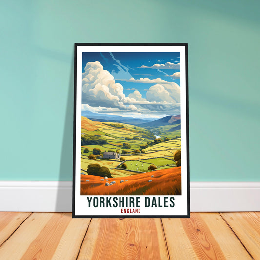 Yorkshire Dales Travel Print English Wall Art Home Decor Wall Hanging Travel Art Gift Yorkshire Dale Travel Poster England Landscape Artwork
