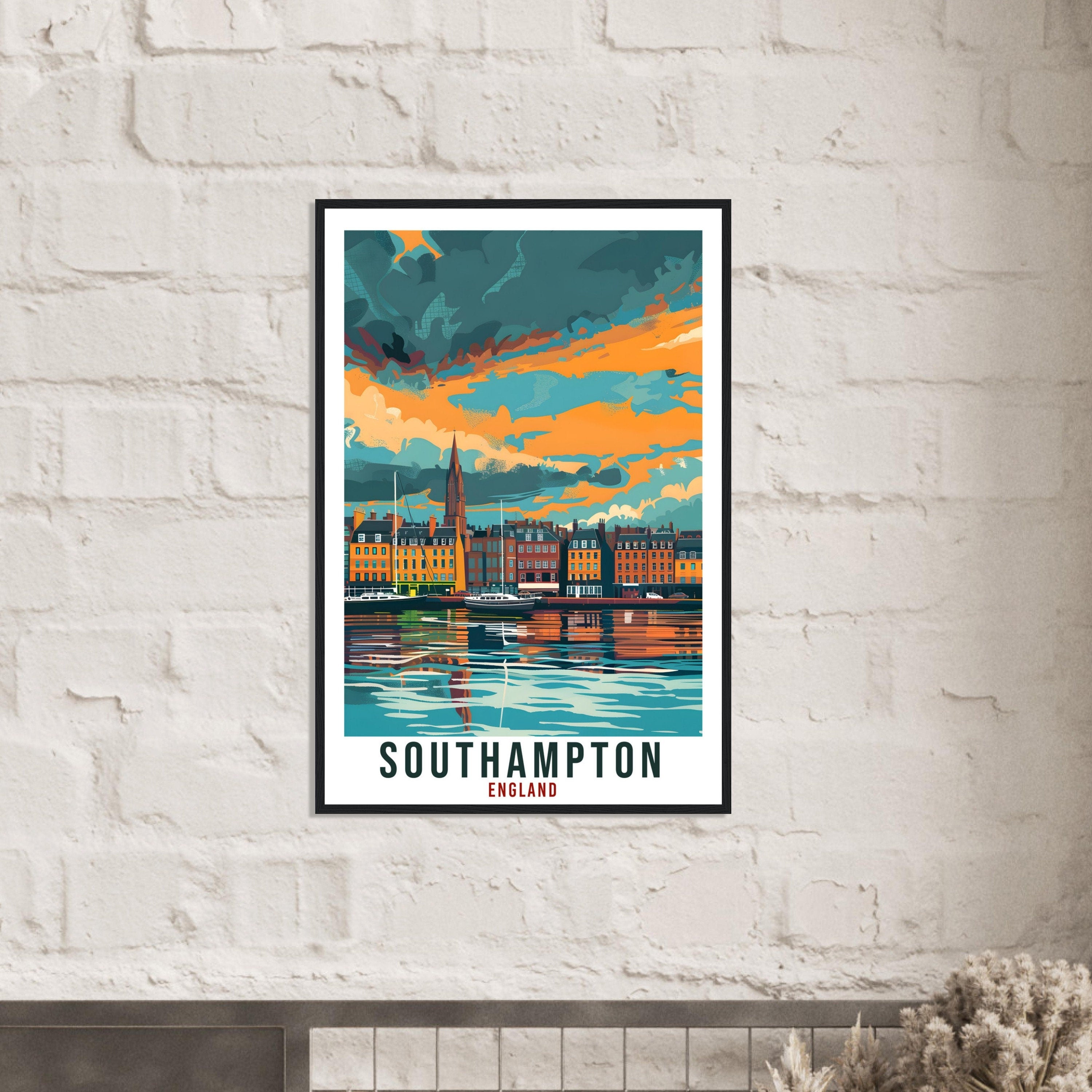 Southampton England Travel Print Wall Art Wall Hanging Home Living Décor Southampton Gift Art Lovers Gift UK Artwork Gift Travel Poster