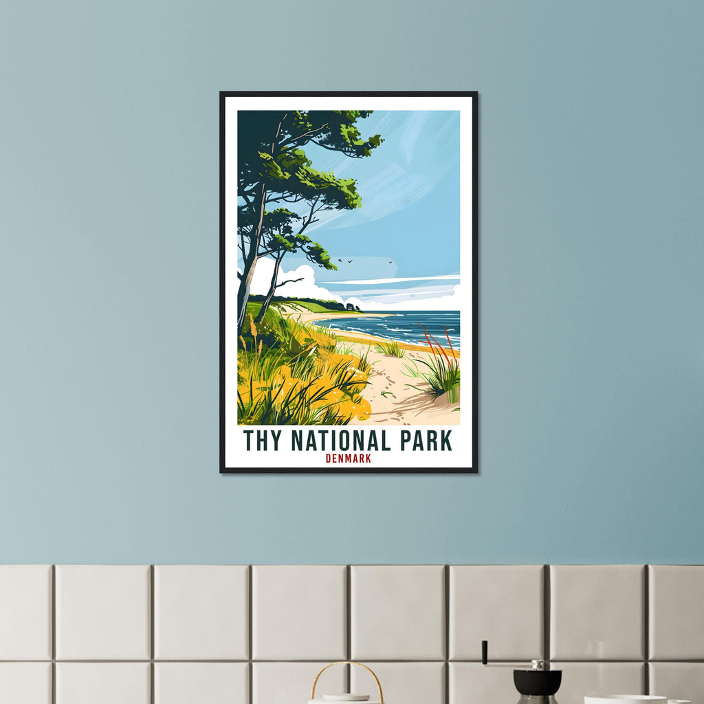 Thy National Park Travel Print Denmark Wall Art Wall Hanging Décor Thy National Park Gift Art Gift Denmark Artwork Gift Danish Travel Poster