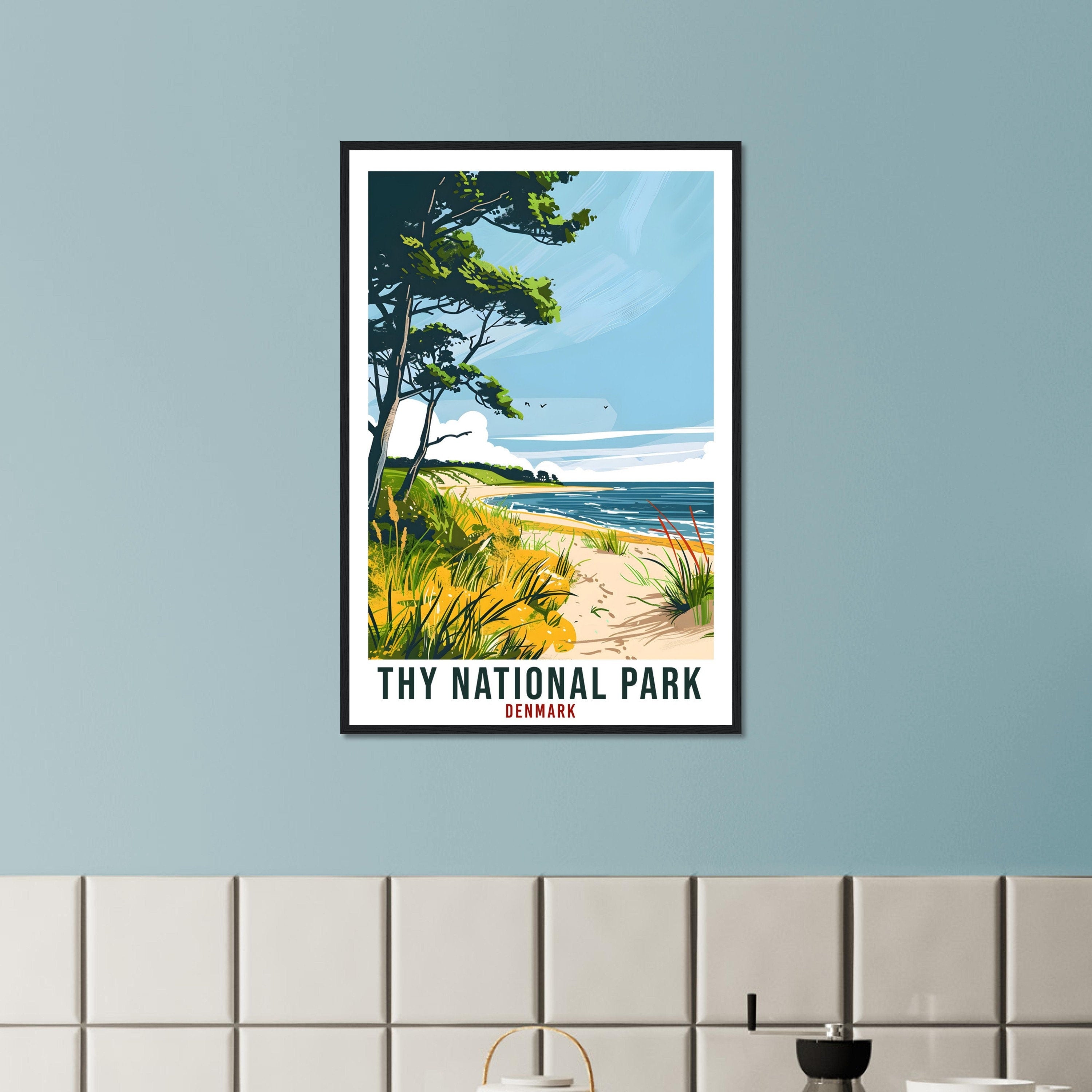 Thy National Park Travel Print Denmark Wall Art Wall Hanging Décor Thy National Park Gift Art Gift Denmark Artwork Gift Danish Travel Poster
