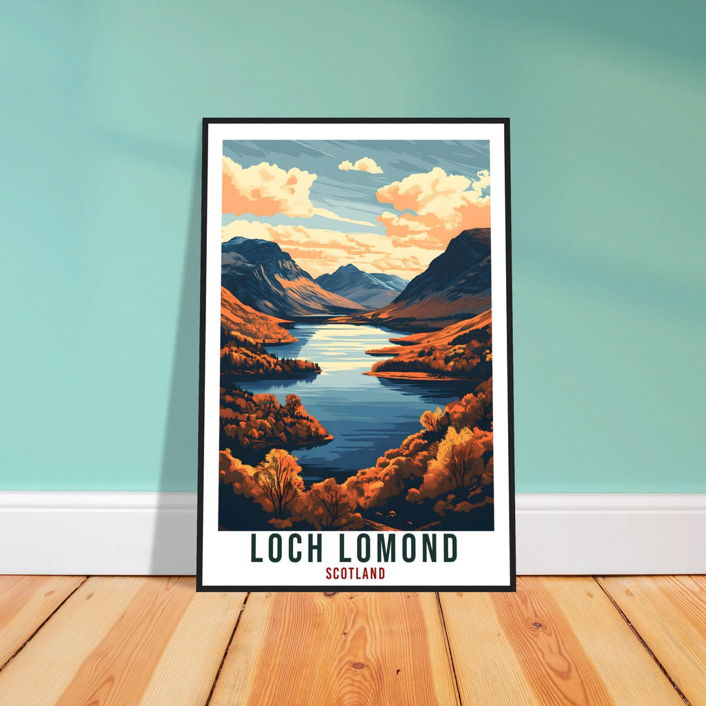 Loch Lomond Travel Print Scotland Decor Loch Lomond Wall Art Wall Hanging Art Lover Scotland Artwork Travel Poster Loch Lomond Travel Art