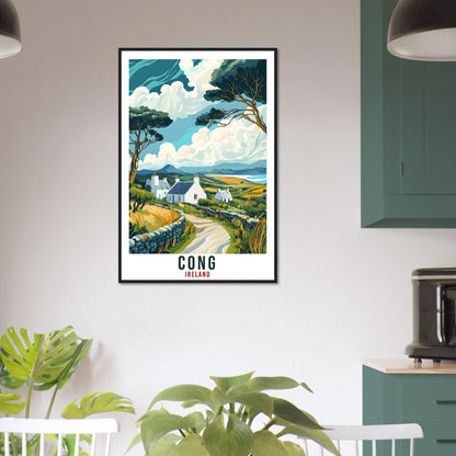 Cong Travel Print Ireland Home Decor Cong Wall Art Wall Hanging Art Lover Irish Artwork Travel Poster Cong Ireland Travel Art Gift Co Mayo