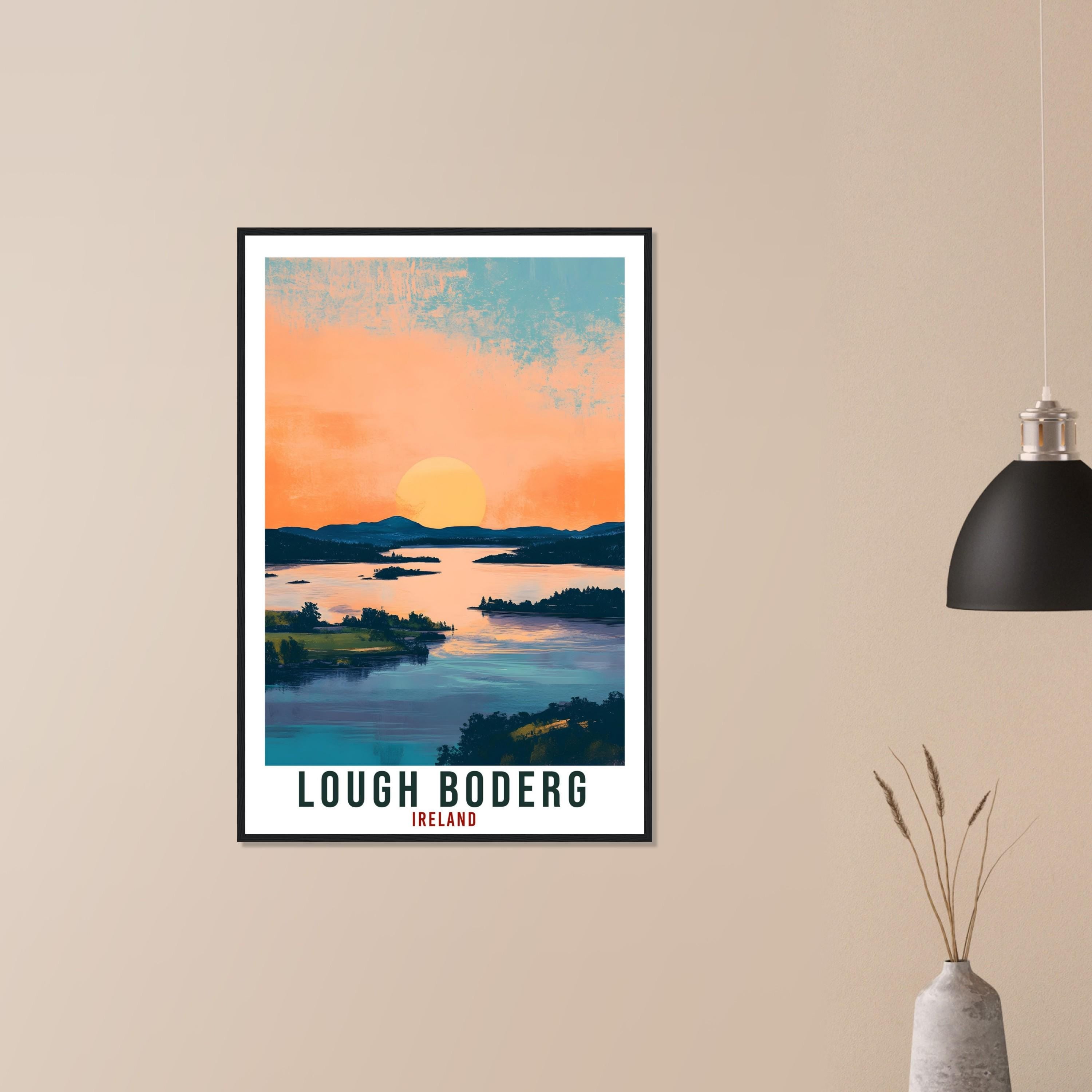 Lough Boderg Travel Print Ireland Home Decor Leitrim Wall Art Wall Hanging Art Lover Irish Artwork Travel Poster Lough Boderg Ireland Travel