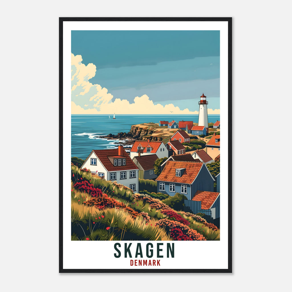 Skagen Travel Print Denmark Wall Art Wall Hanging Home Living Décor Skagen Gift Art Lovers Gift Denmark Artwork Gift Danish Travel Poster