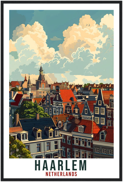 Haarlem Travel Print Holland Wall Art Wall Hanging Home Décor Haarlem Gift Art Lovers Gift Dutch Artwork Gift The Netherlands Travel Poster