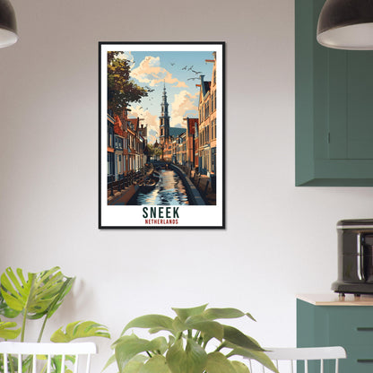 Sneek Travel Print Holland Wall Art Wall Hanging Home Décor Sneek Gift Art Lovers Gift Dutch Artwork Gift The Netherlands Travel Poster