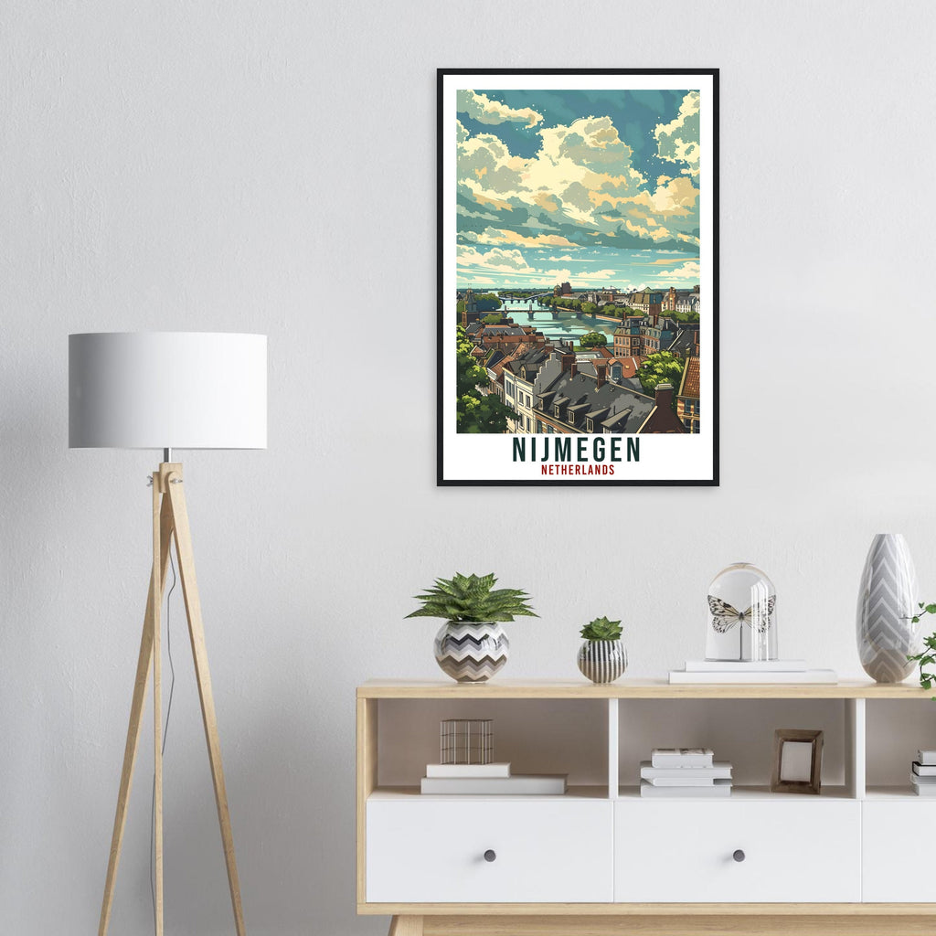 Nijmegen Travel Print Holland Wall Art Wall Hanging Home Décor Nijmegen Gift Art Print Gift Dutch Artwork Gift The Netherlands Travel Poster