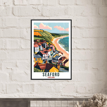 Seaford Travel Print Wall Art Seaford Wall Hanging Home Living Décor Seaford Gift Art Lovers UK Artwork Gift Print England Travel Poster