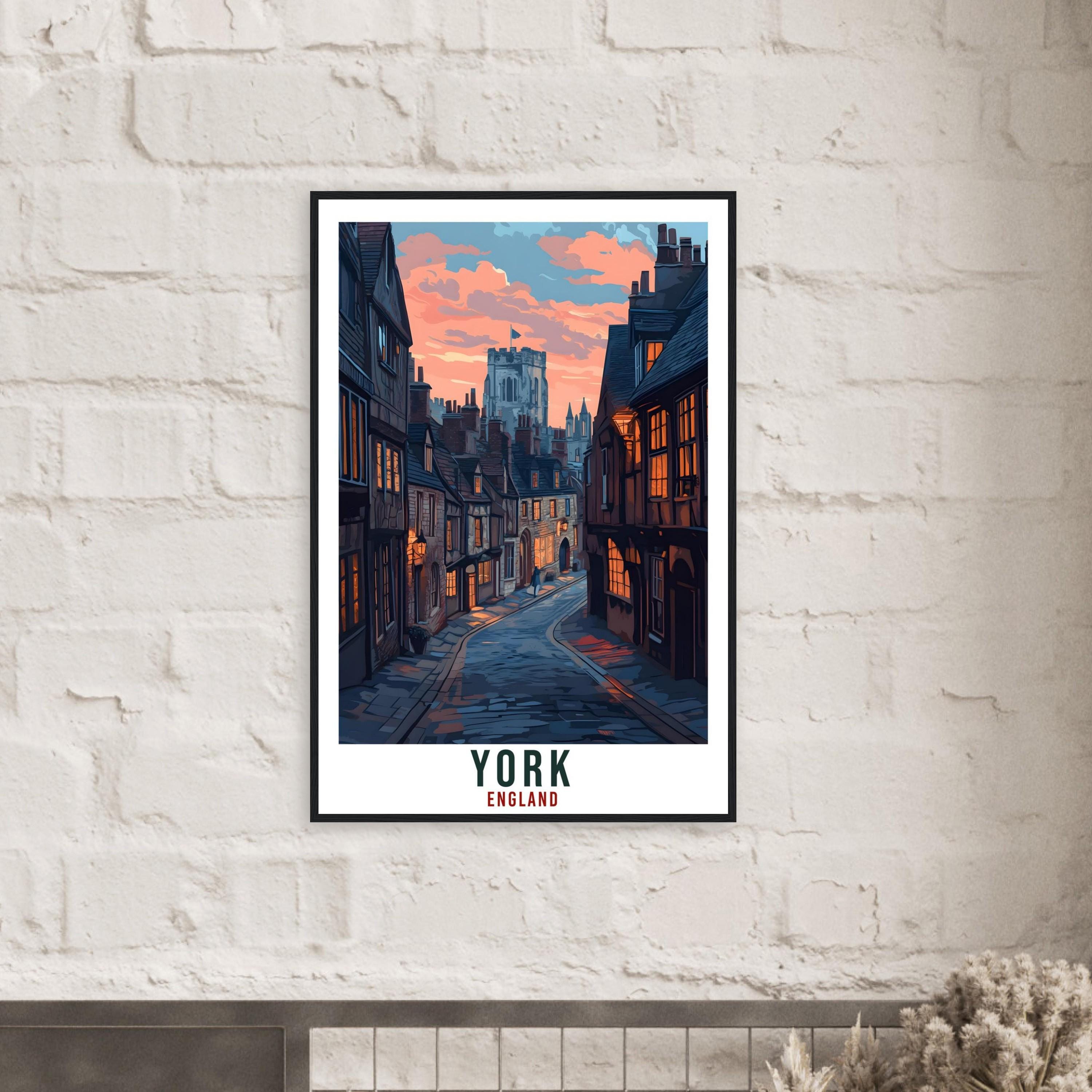 York Travel Print England Home Decor York Wall Art Gift Wall Hanging Art Lover York England Artwork Travel Poster York UK Travel Art