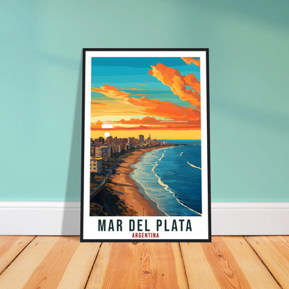 Mar Del Plata Travel Print Wall Art Mar Del Plata Argentina Landscape Artwork Art Gifts Mar Del Plata Travel Poster Argentinian Art Lovers
