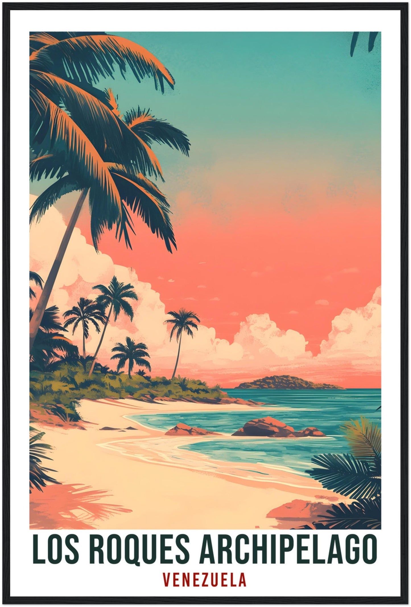 Los Roques Archipelago Travel Print Venezuela Decor Wall Art Wall Hanging Art Lover Los Roques Venezuelan Artwork Travel Poster Travel Art