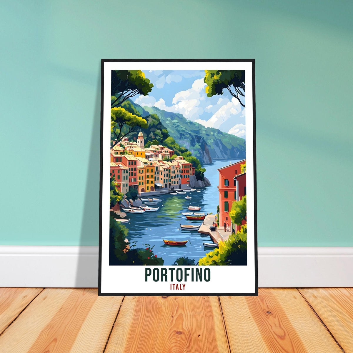 Portofino Travel Print Wall Art Portofino Wall Hanging Home Décor Portofino Gift Art Lovers Italian Artwork Gift Print Portofino Italy Print