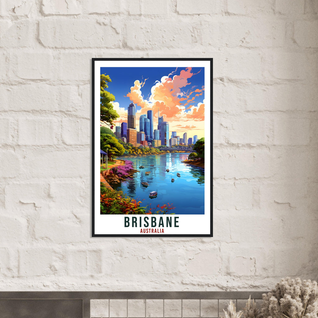Brisbane Travel Poster Wall Art Brisbane Australia Home Décor Artwork Brisbane Art Gifts Brisbane Travel Print Australian Art Lovers Gift