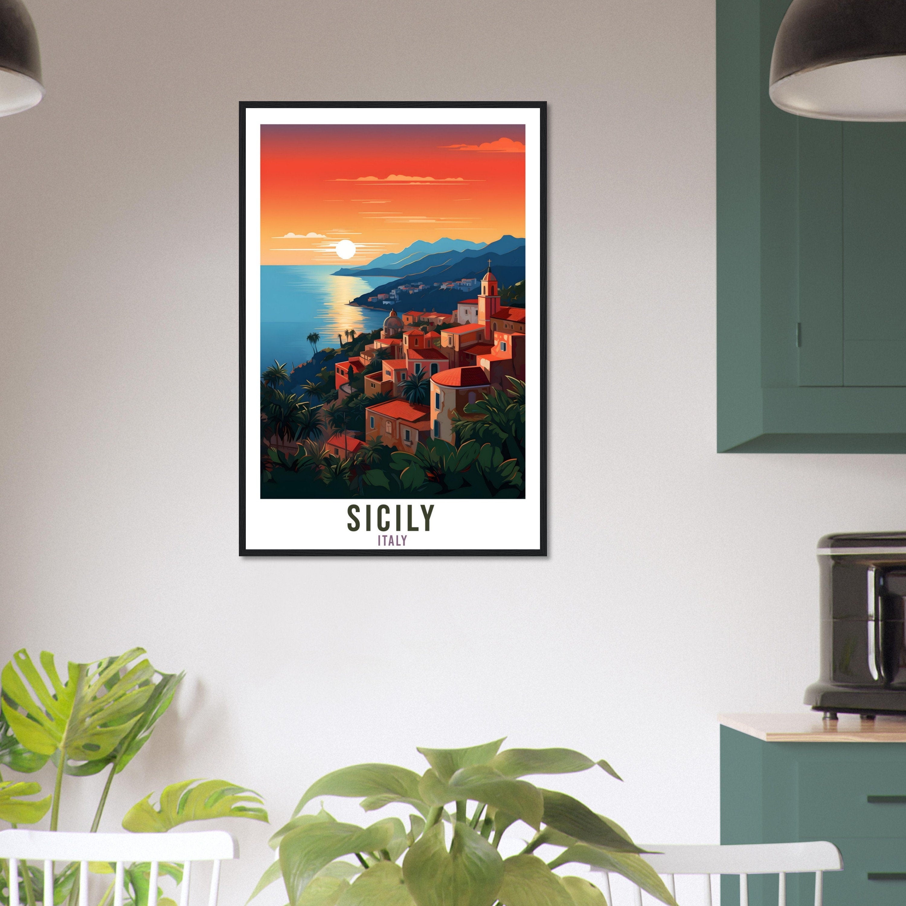 Sicily Italy Travel Print Wall Art Sicily Wall Hanging Home Décor Sicily Gift Italy Art Lovers Gift Print Sicily Italian Travel Poster