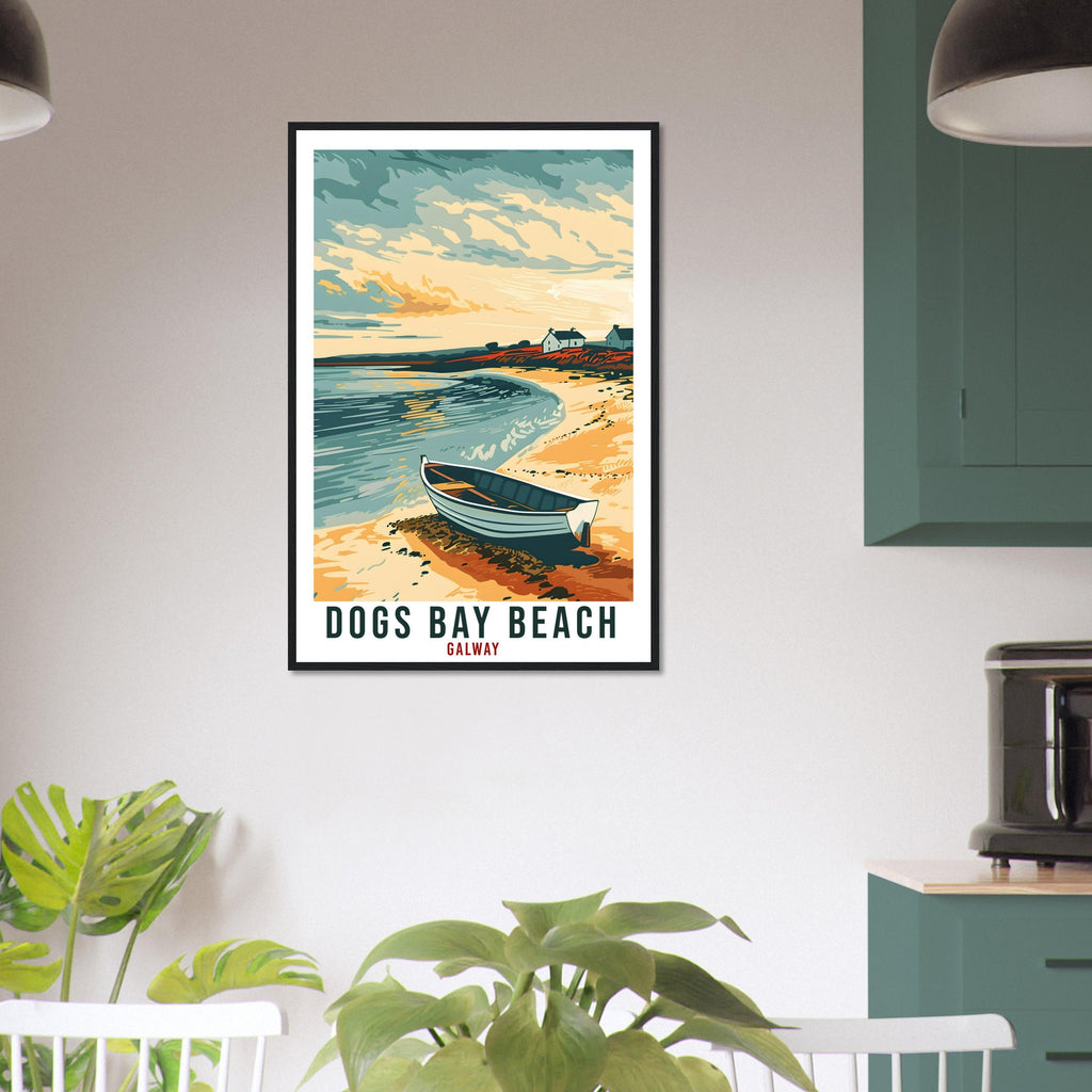 Dogs Bay Beach Travel Print Ireland Wall Art Wall Hanging Décor Dogs Bay Galway Gift Art Lovers Irish Artwork Gift Ireland Travel Poster