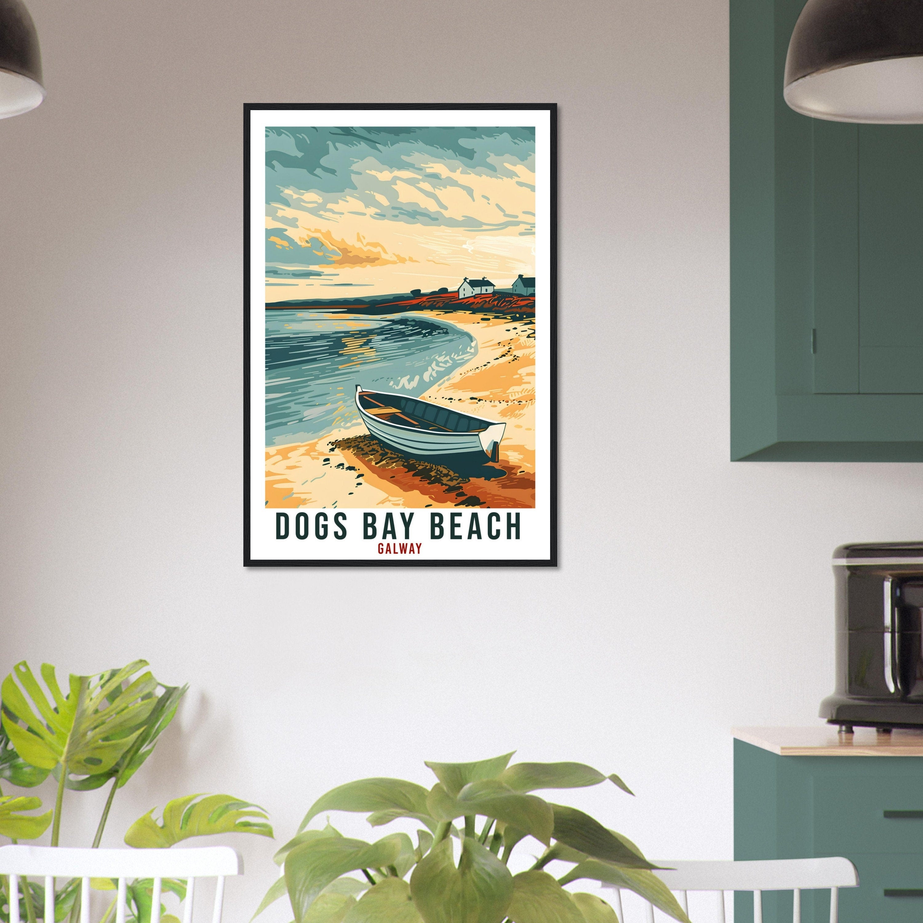 Dogs Bay Beach Travel Print Ireland Wall Art Wall Hanging Décor Dogs Bay Galway Gift Art Lovers Irish Artwork Gift Ireland Travel Poster