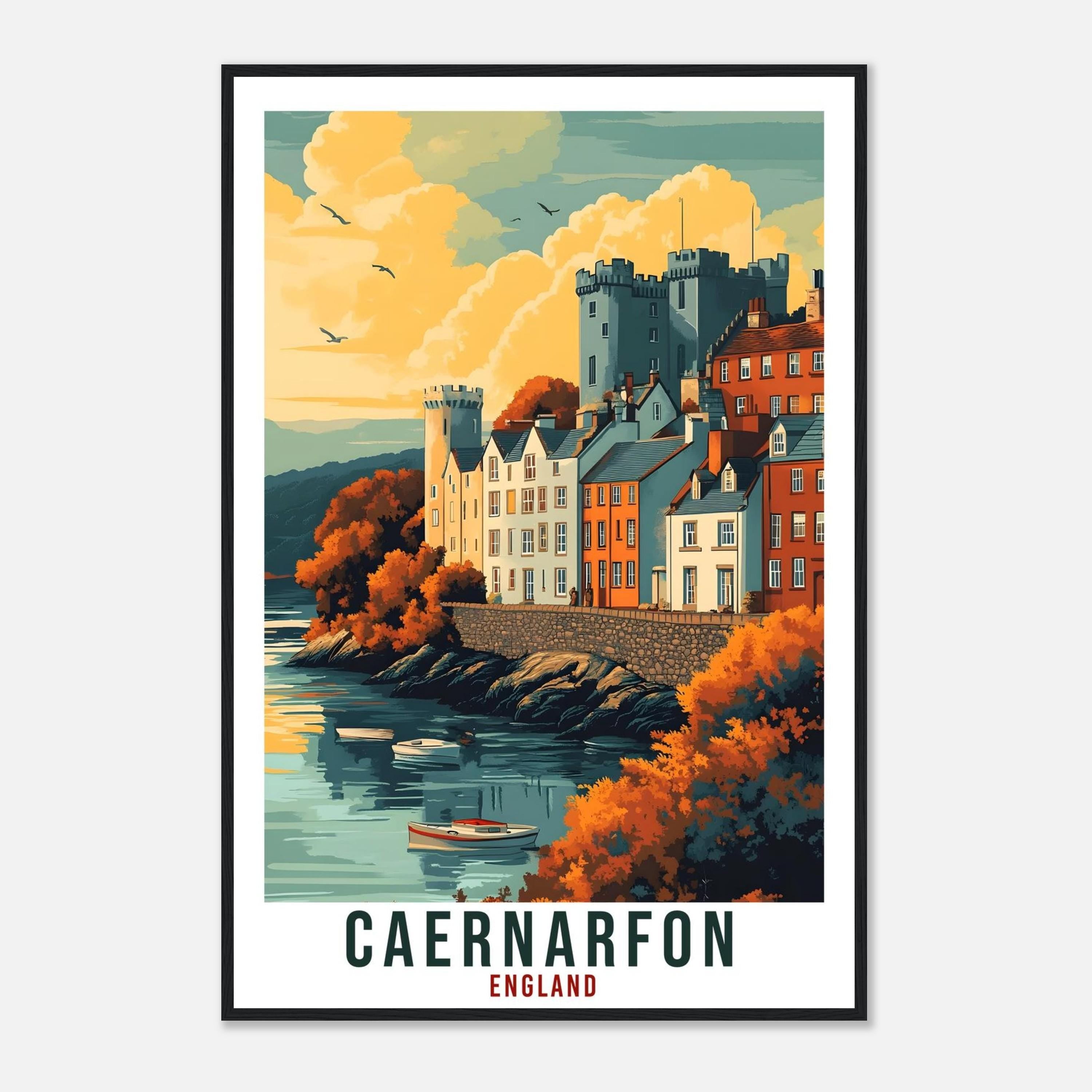 Caernarfon Travel Print Wales Home Decor Caernarfon Wall Art Gift Wall Hanging Art Lover Caernarfon Wales Artwork Travel Poster Travel Art