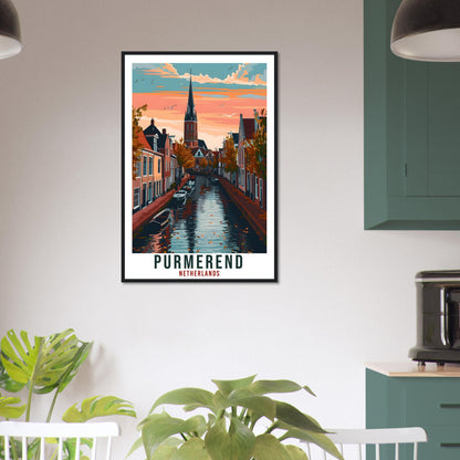 Purmerend Travel Print Wall Art Purmerend Wall Hanging Home Décor Gift Art Lovers Netherlands Artwork Gift Print Purmerend Landmark Poster