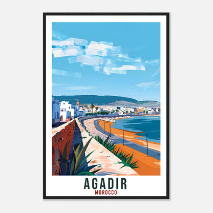 Agadir Morocco Travel Print Wall Art Wall Hanging Home Décor Agadir Gift Art Lovers Morocco Artwork Gift Print African Landmark Poster