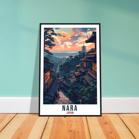 Nara Travel Print Japan Home Decoration Wall Art Gift Wall Hanging Art Lover Nara Japanese Artwork Japan Nara Travel Poster Cityscape Print