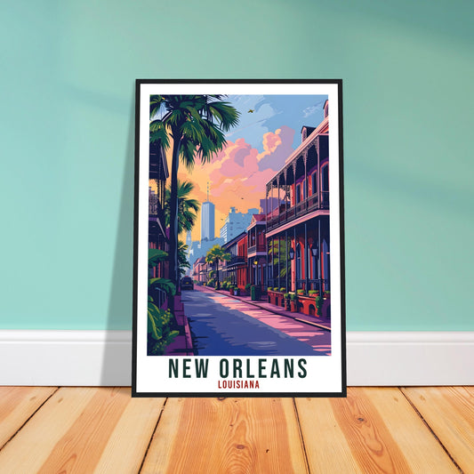 New Orleans Travel Print Louisiana Home Decoration USA City Wall Art Gift Wall Hanging Art Lover Louisiana Artwork New Orleans Travel Poster