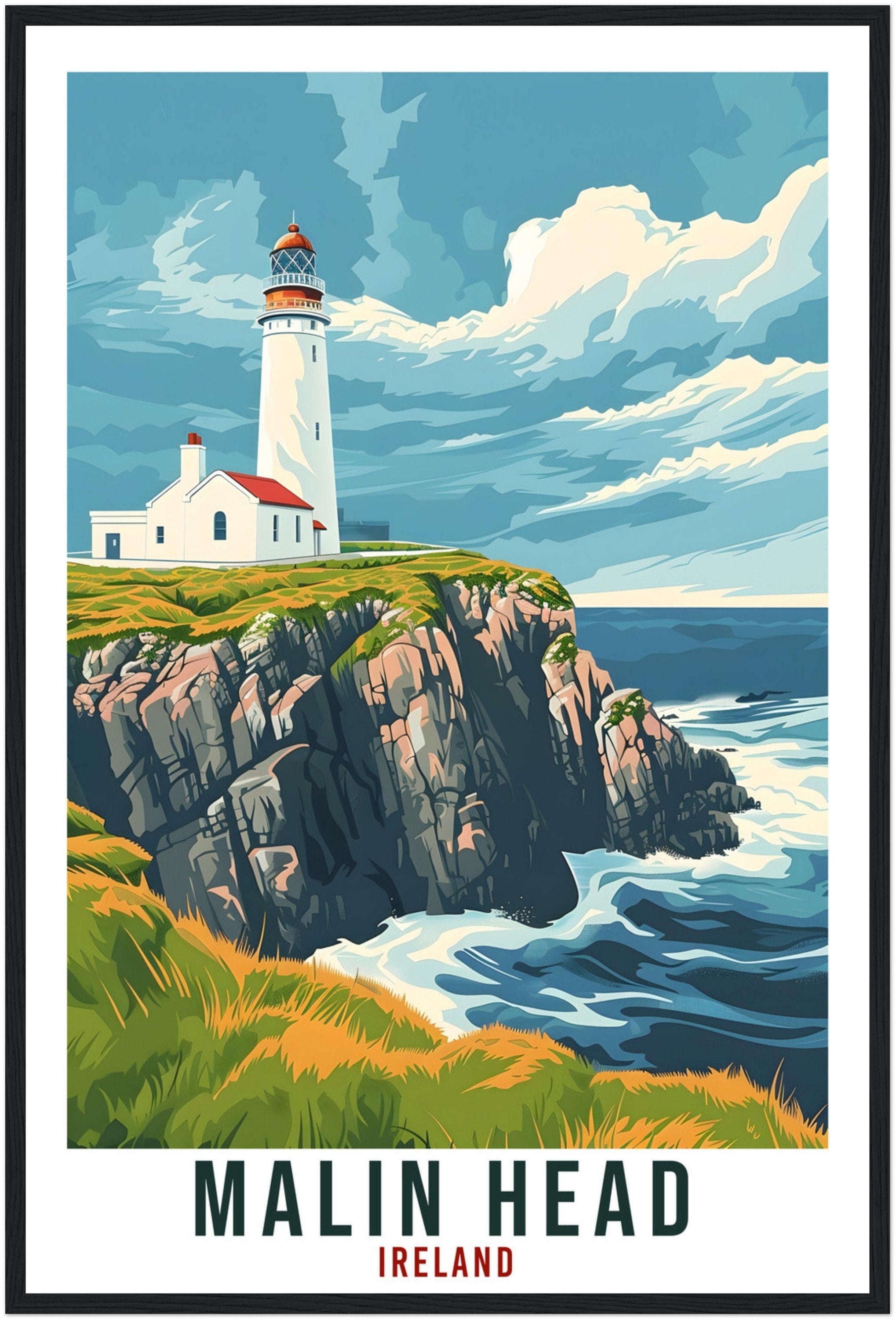 Malin Head Travel Print Ireland Wall Art Wall Hanging Home Living Décor Malin Head Gift Art Lovers Gift Irish Artwork Ireland Travel Poster
