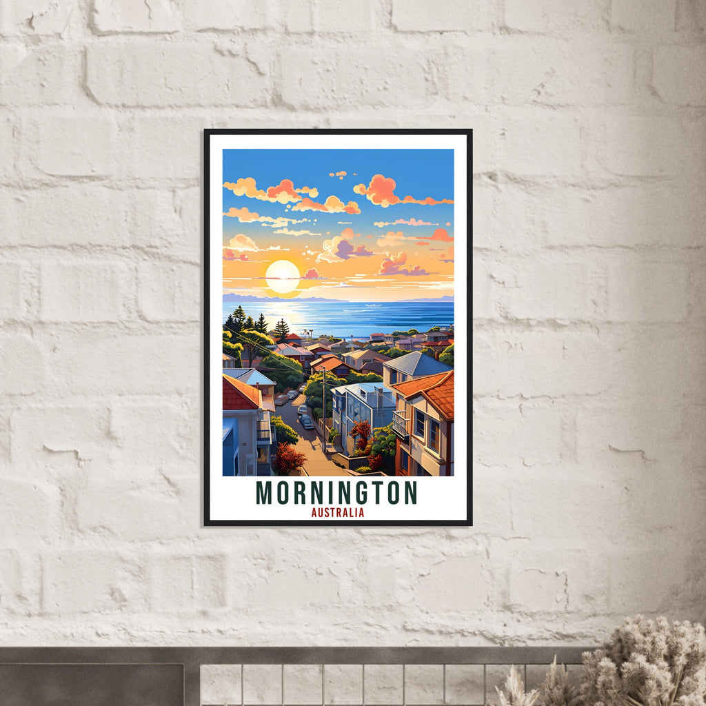 Mornington Australia Travel Print Art Gift Mornington Home Décor Artwork Wall Hanging Mornington Travel Poster Australian Wall Art Sunset